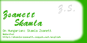 zsanett skamla business card